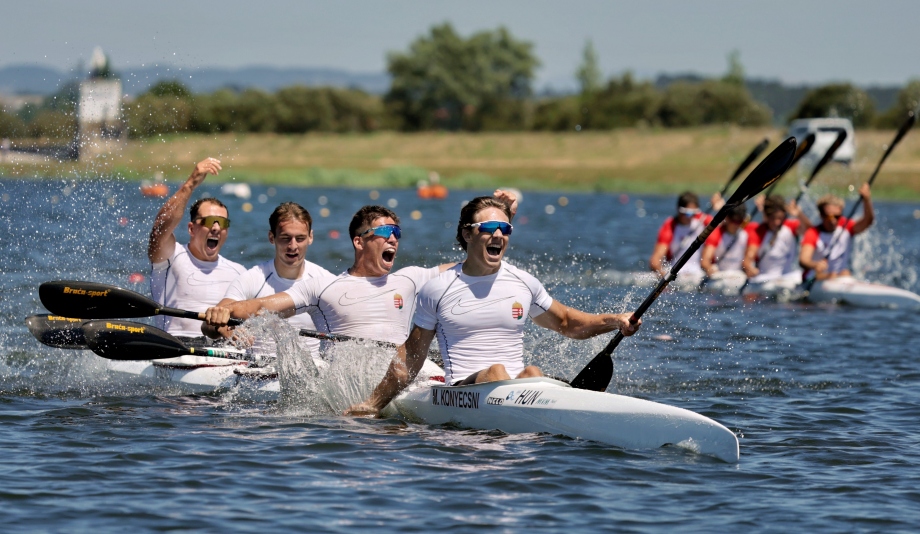 Hungary men junior K4 kayak sprint Montemor 2025