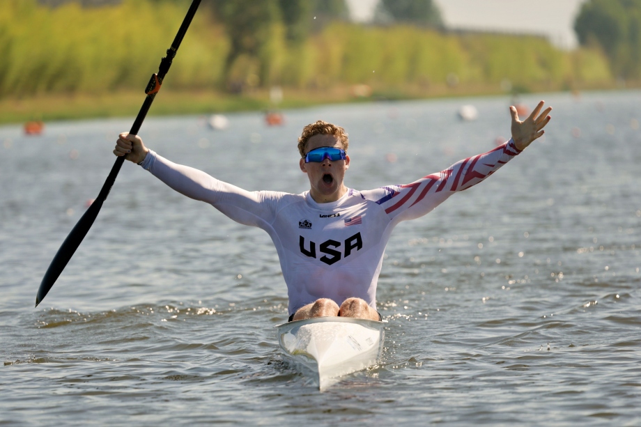 Jonas Ecker kayak sprint USA Montemor 2025 gold 2