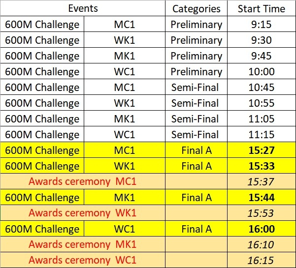 Linyi schedule