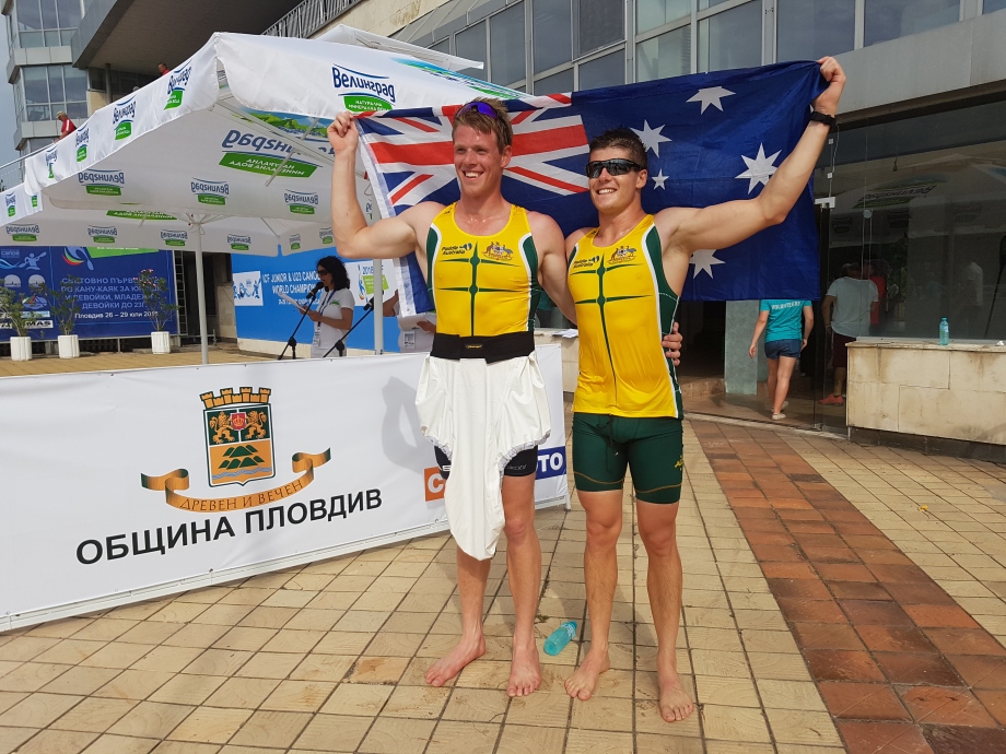 Australia <a href='/webservice/athleteprofile/64119' data-id='64119' target='_blank' class='athlete-link'>Joel McKitterick</a> <a href='/webservice/athleteprofile/79545' data-id='79545' target='_blank' class='athlete-link'>Thomas Green</a> K2 U23 1000 Plovdiv 2018