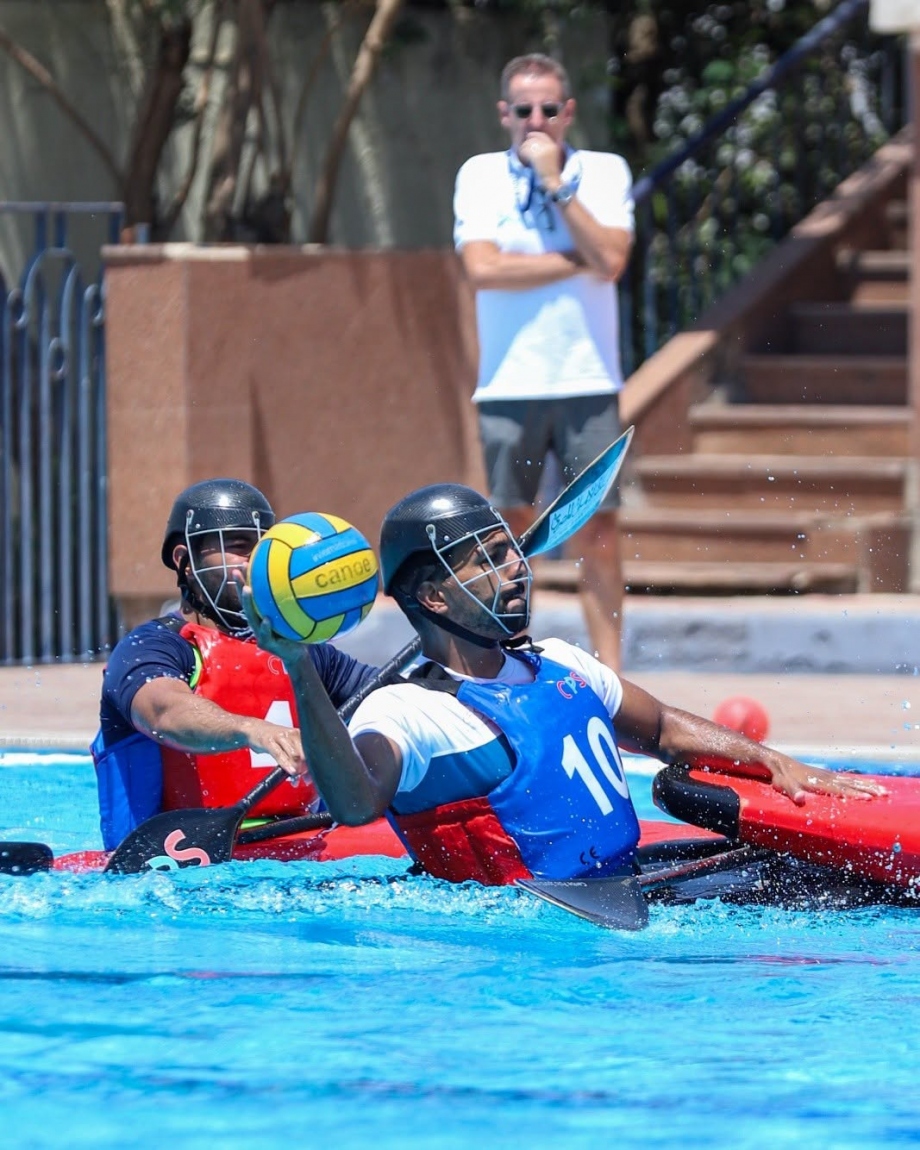 Greg Smale watches on during a Canoe Polo event in Egypt Canoe Polo competition Egypt Greg Smale watching