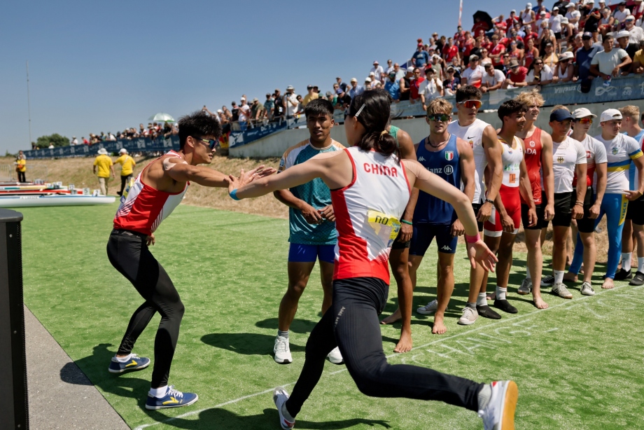 China team mixed relay Montemor 2025 canoe sprint
