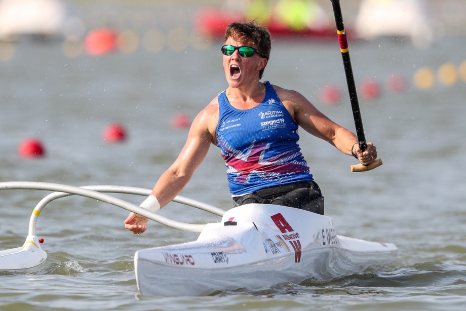 Great Britain Emma Wiggs paracanoe VL2 Szeged 2019