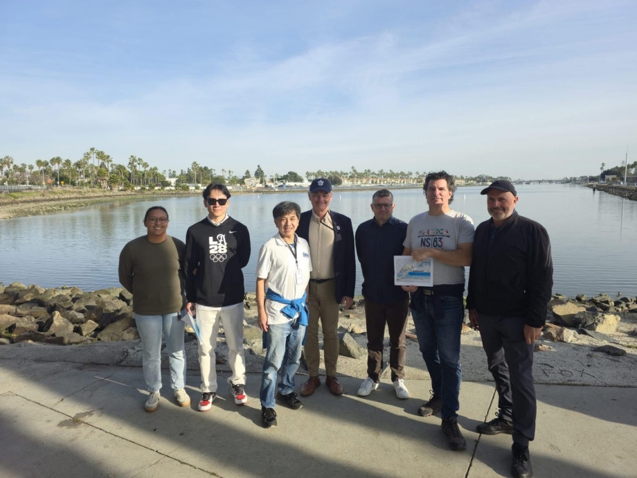 An ICF delegation travelled to LA for an official technical visit LA28 site visit Marine Stadium ICF canoe kayak January 2026