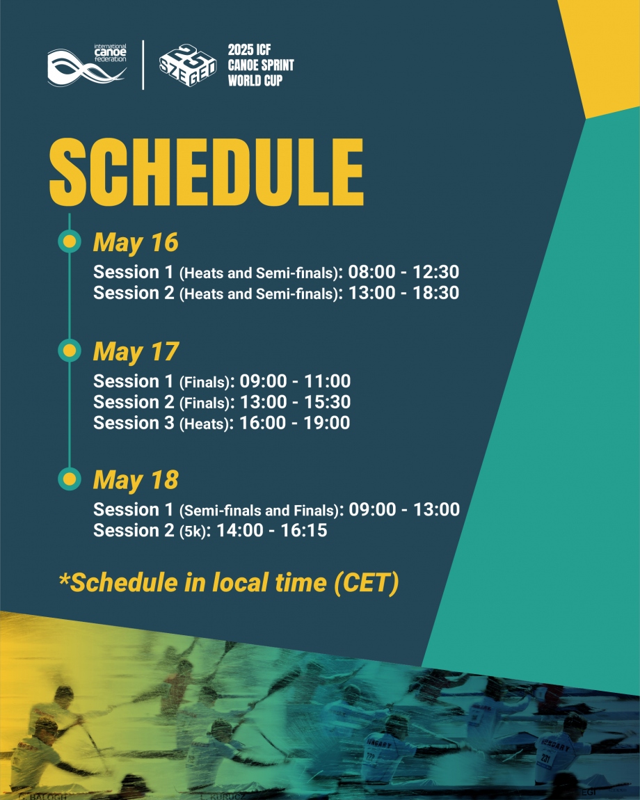 Schedule live streaming ICF Canoe Sprint World Cup 2025 kayak