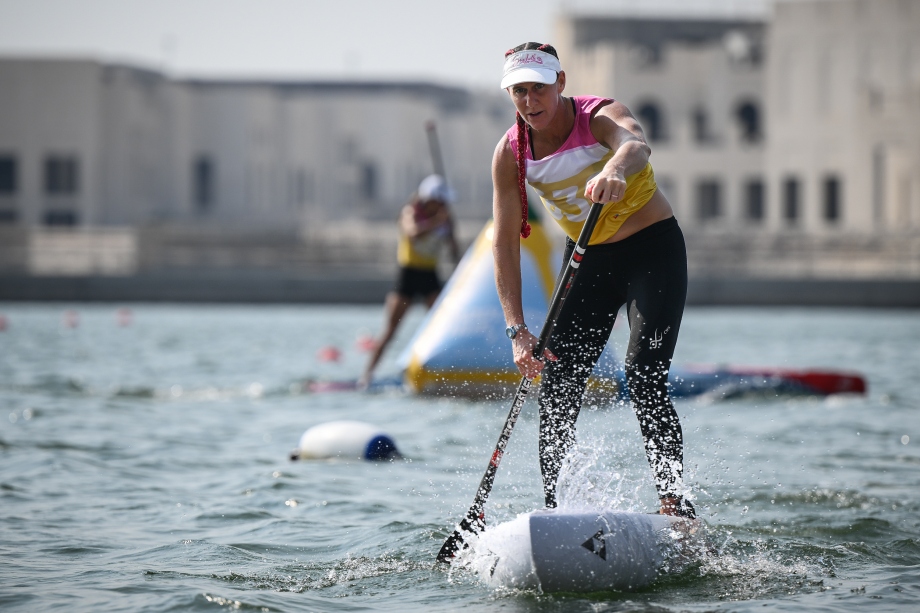 Sey Chelle advanced to the semi-finals in the technical Sey Chelle Abu Dhabi SUP 2025 action