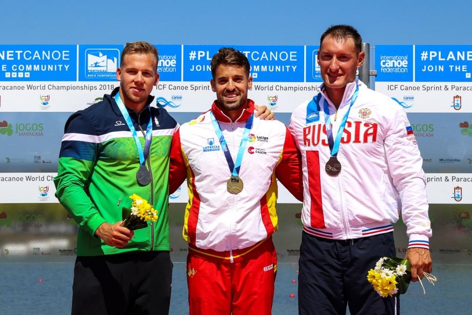 Spain <a href='/webservice/athleteprofile/46843' data-id='46843' target='_blank' class='athlete-link'>Carlos Garrote</a> K1 200 gold Montemor 2018