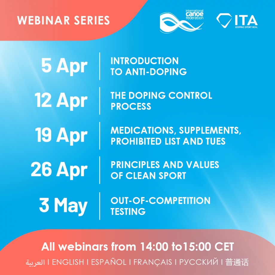 Doping webinar calendar